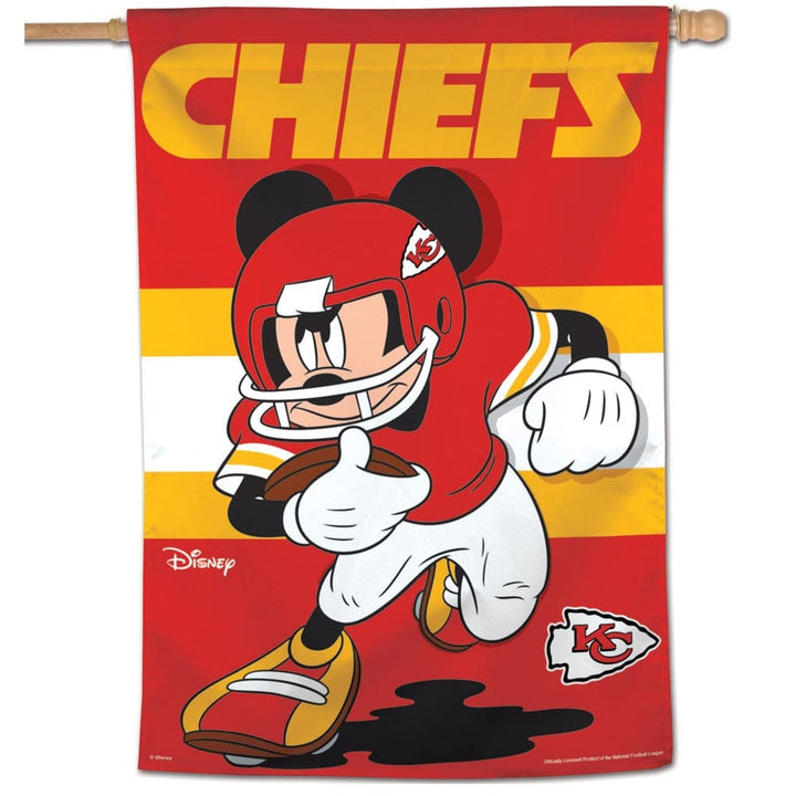 Kansas City Chiefs Banner Mickey Mouse Flag heartlandflags