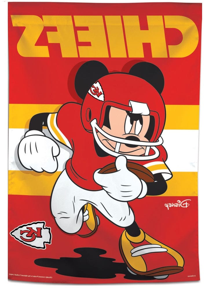 Kansas City Chiefs Banner Mickey Mouse Flag heartlandflags