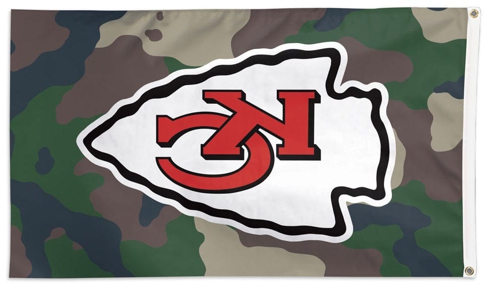 Kansas City Chiefs Flag 3x5 Military Camo heartlandflags