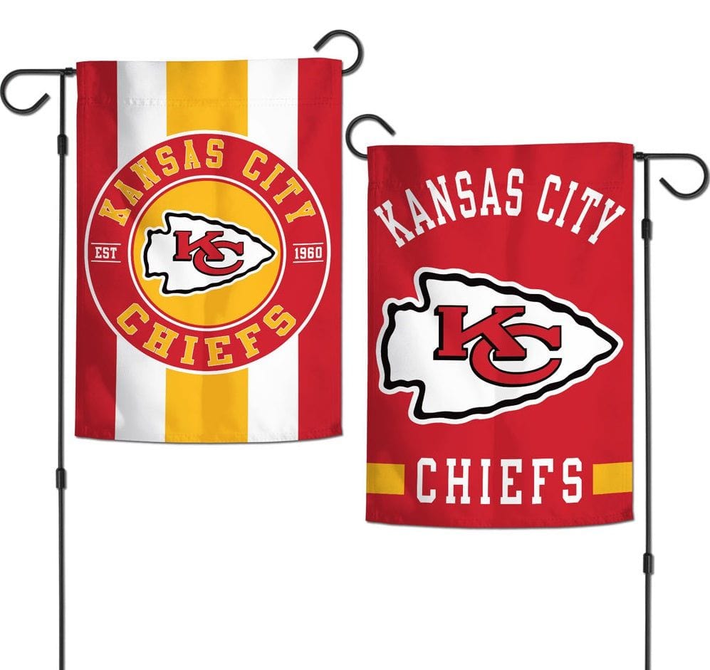 Kansas City Chiefs Garden Flag 2 Sided Classic Logo heartlandflags