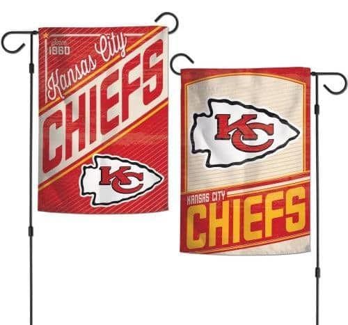 Kansas City Chiefs Garden Flag 2 Sided Retro Classic Logo heartlandflags