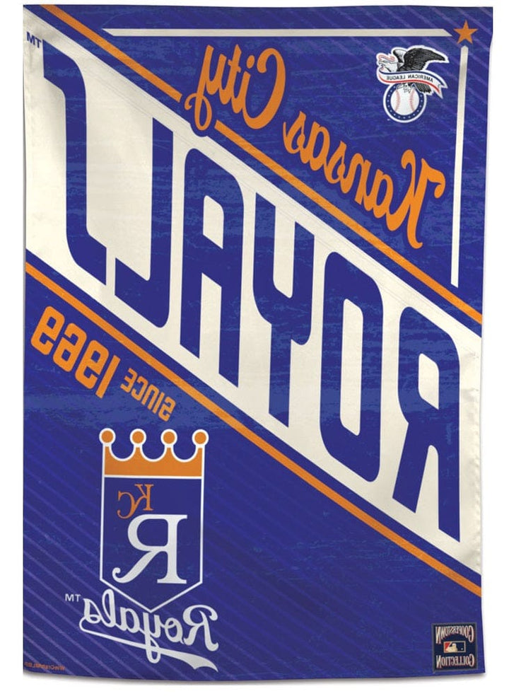 Kansas City Royals Banner Throwback Logo heartlandflags