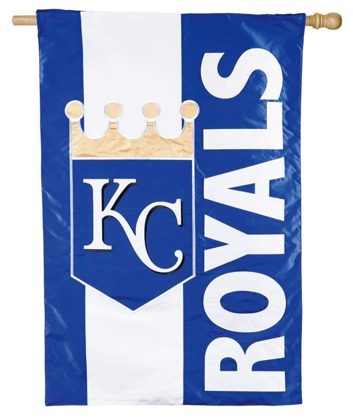 Kansas City Royals Flag 2 Sided Embellished Applique heartlandflags