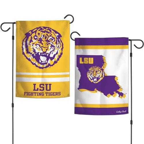 LSU Garden Flag 2 Sided Tigers Vault Logo heartlandflags