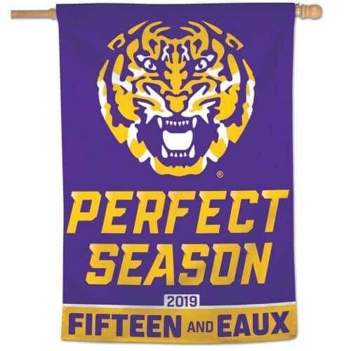 LSU Tigers Flag 2019 Perfect Season House Banner heartlandflags