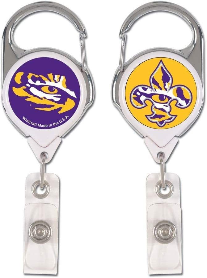 LSU Tigers Reel 2 Sided Retractable Badge Holder Tiger Eye heartlandflags