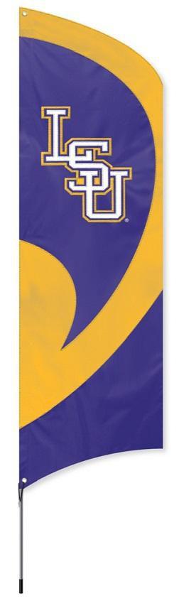 LSU Tigers Tall Team Feather Flag with Flagpole heartlandflags