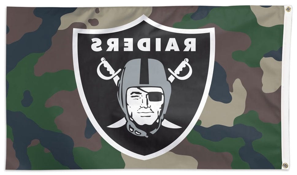 Las Vegas Raiders Flag 3x5 Military Camo heartlandflags