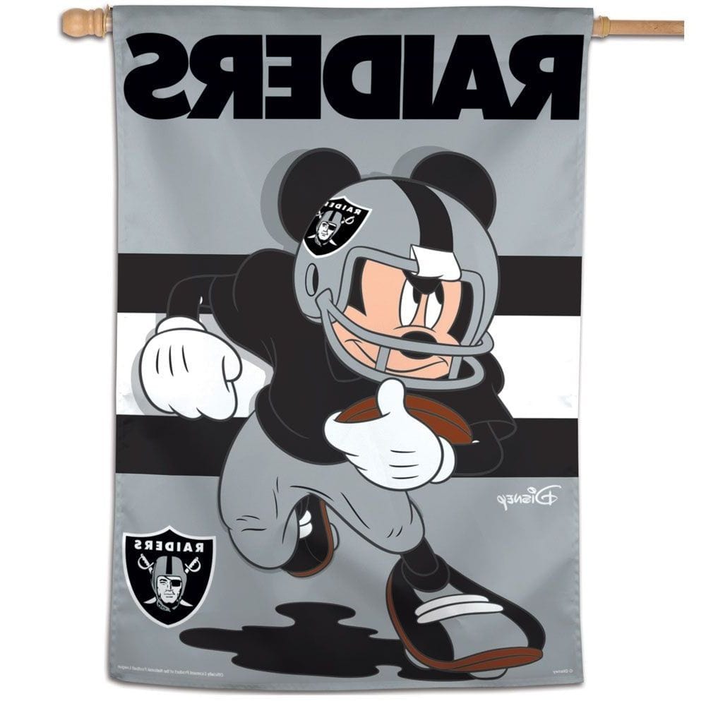 Las Vegas Raiders Flag Mickey Mouse Football House Banner heartlandflags