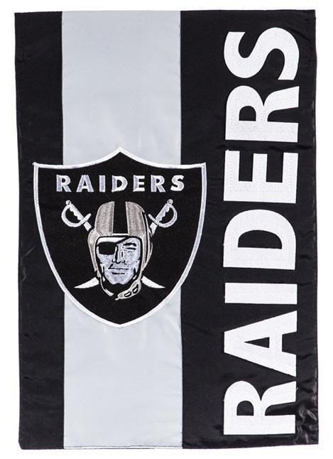 Las Vegas Raiders Garden Flag 2 Sided Applique Logo heartlandflags