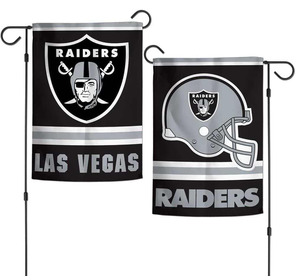 Las Vegas Raiders Garden Flag 2 Sided Logo heartlandflags