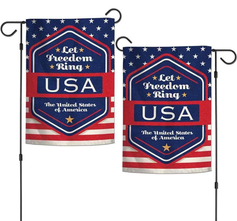 Let Freedom Ring Garden Flag 2 Sided USA heartlandflags