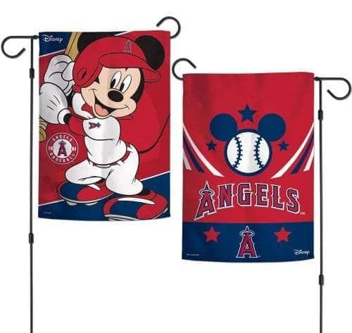 Los Angeles Angels Garden Flag 2 Sided Mickey Mouse Disney heartlandflags