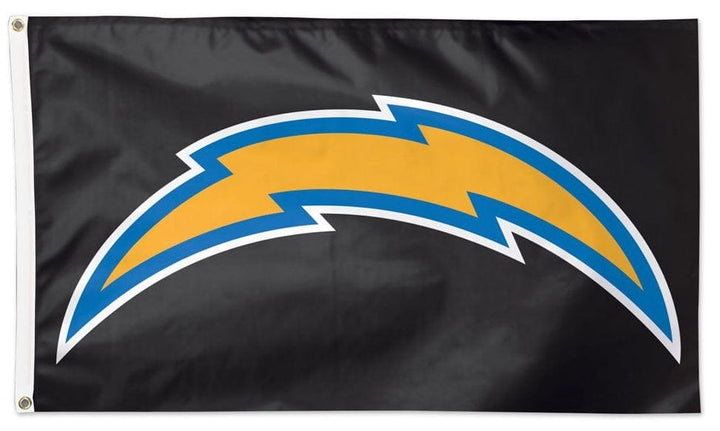 Los Angeles Chargers Flag 3x5 Bolt on Black heartlandflags