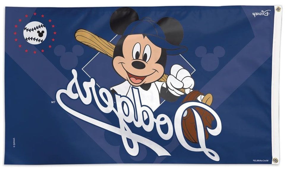 Los Angeles Dodgers Mickey Mouse Flag 3x5 Disney heartlandflags