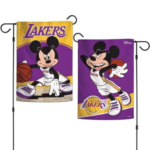 Los Angeles Lakers Garden Flag 2 Sided Mickey Mouse heartlandflags