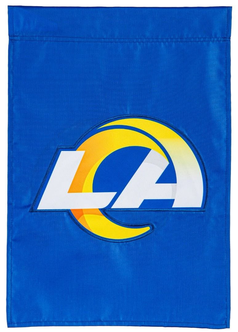 Los Angeles Rams Garden Flag 2 Sided Applique Logo heartlandflags