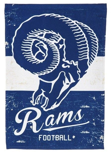 Los Angeles Rams Garden Flag 2 Sided Vintage Throwback Logo heartlandflags