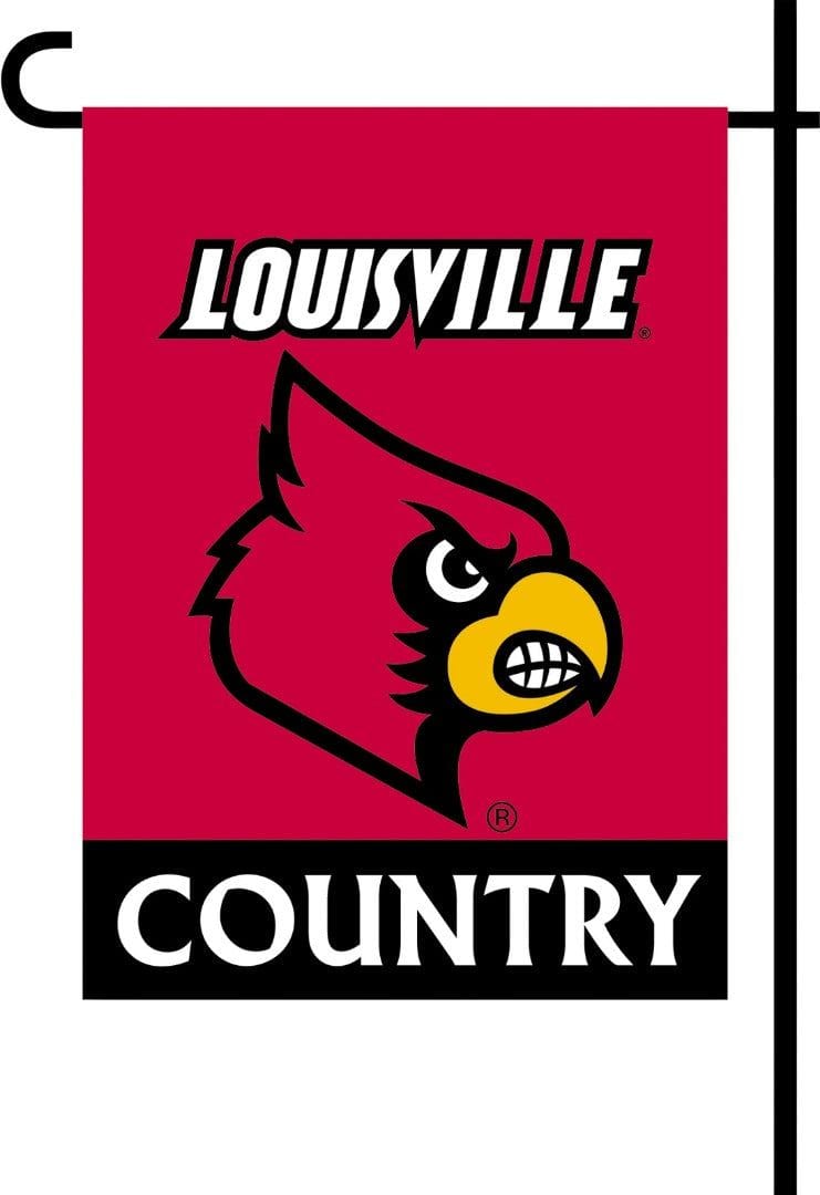 Louisville Cardinals Country Garden Flag 2 Sided heartlandflags