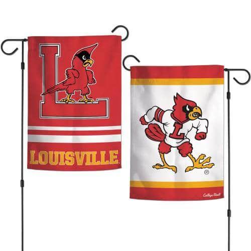 Louisville Garden Flag 2 Sided Cardinals Vault Logo heartlandflags