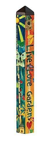 Love Garden Painted Peace Art Pole 40 Inches Tall Live Love Garden heartlandflags