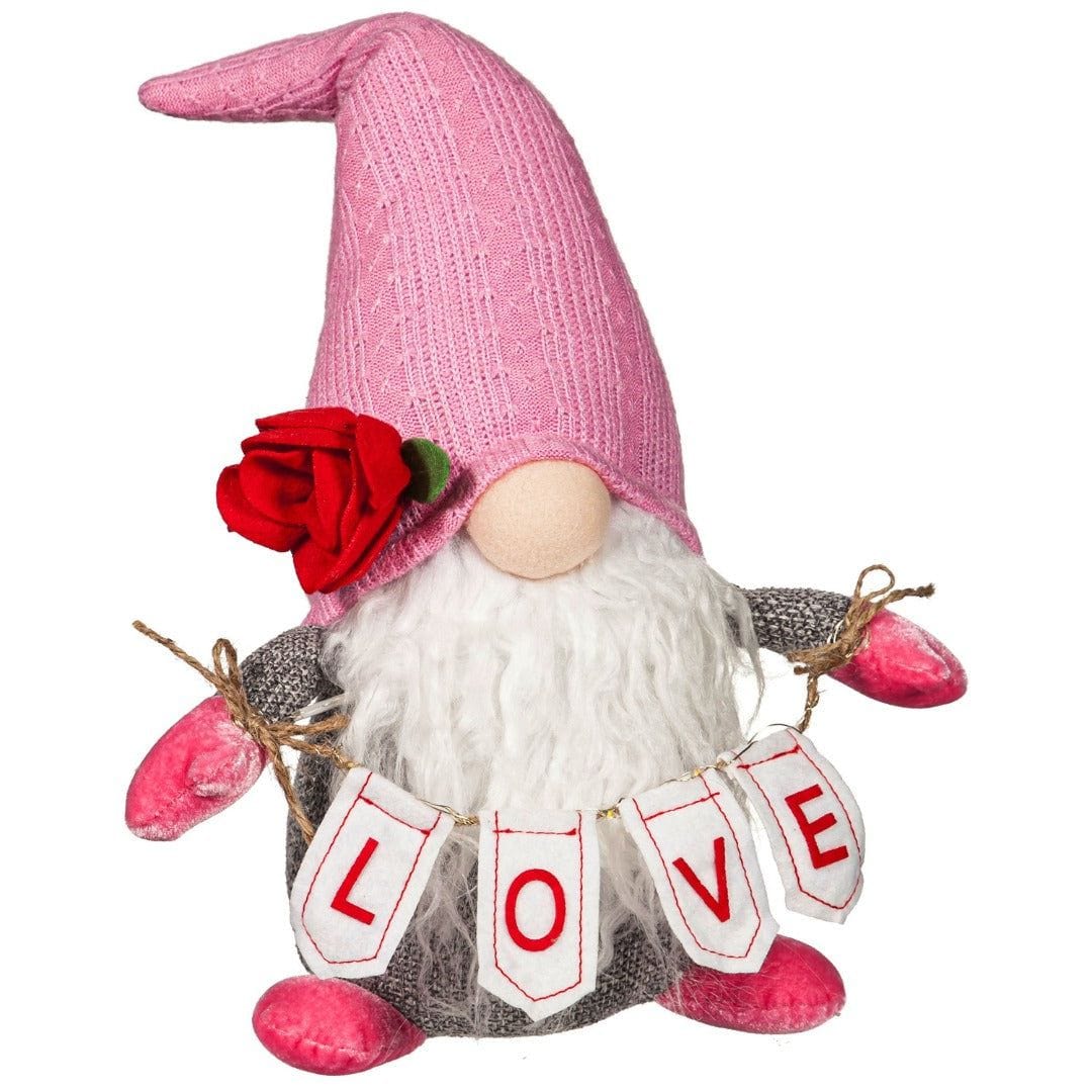 Love Gnome Valentine Table Decoration LED Fabric heartlandflags