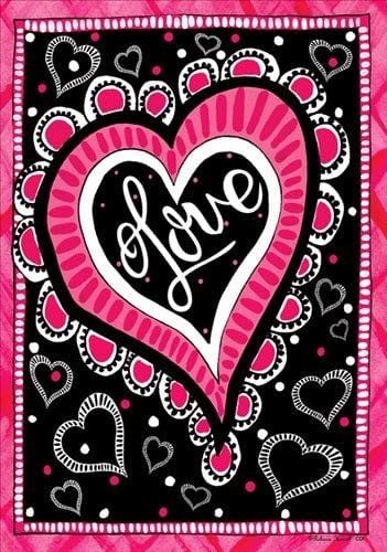 Love Heart Valentine Garden Flag 2 sided heartlandflags