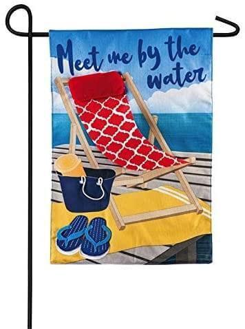 Meet Me by The Water Garden Flag 2 Sided heartlandflags