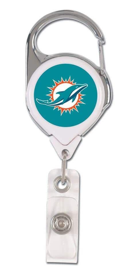 Miami Dolphins Badge Holder Reel 2 Sided Premium heartlandflags