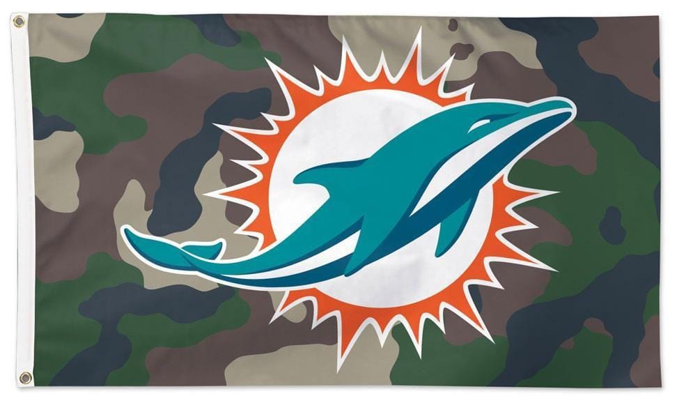 Miami Dolphins Flag 3x5 Armed Forces Camo heartlandflags