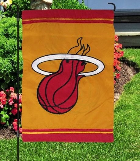 Miami Heat Garden Flag 2 Sided Applique heartlandflags