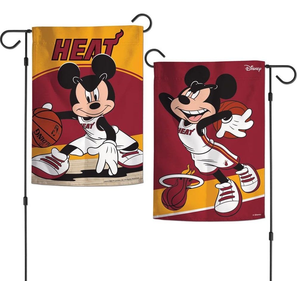 Miami Heat Garden Flag 2 Sided Mickey Mouse Disney heartlandflags