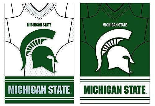 Michigan State Spartans Garden Flag 2 Sided Jersey heartlandflags