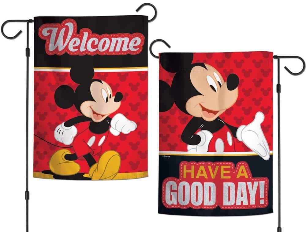 Mickey Mouse Garden Flag 2 Sided Have A Good Day heartlandflags