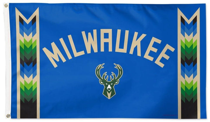 Milwaukee Bucks Flag 3x5 City Logo 2023 heartlandflags