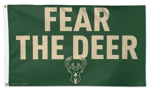 Milwaukee Bucks Flag 3x5 Fear The Deer heartlandflags