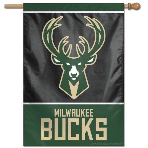 Milwaukee Bucks Flag Vertical House Banner 28x40 heartlandflags