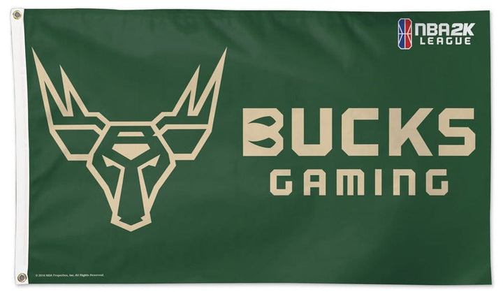 Milwaukee Bucks Gaming Flag 3x5 Flag NBA2K League heartlandflags