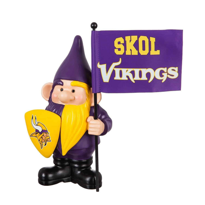 Minnesota Vikings Gnome with Flag SKOL Vikings heartlandflags