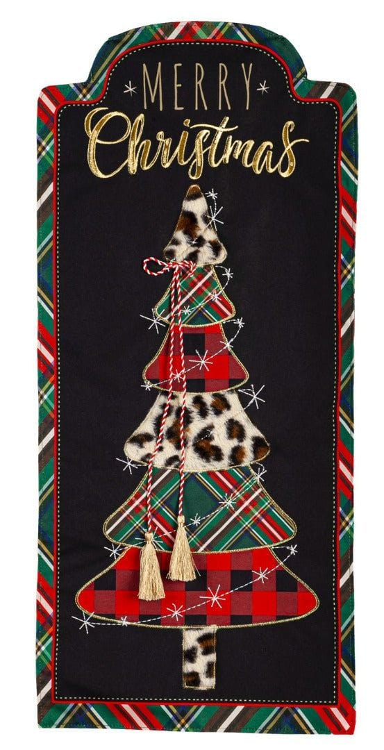 Mixed Print Christmas Tree Long Garden Flag 2 Sided XL heartlandflags