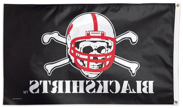 Nebraska Huskers Flag 3x5 Blackshirts heartlandflags