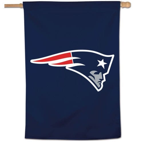 New England Patriots Logo Flag Vertical House Banner heartlandflags