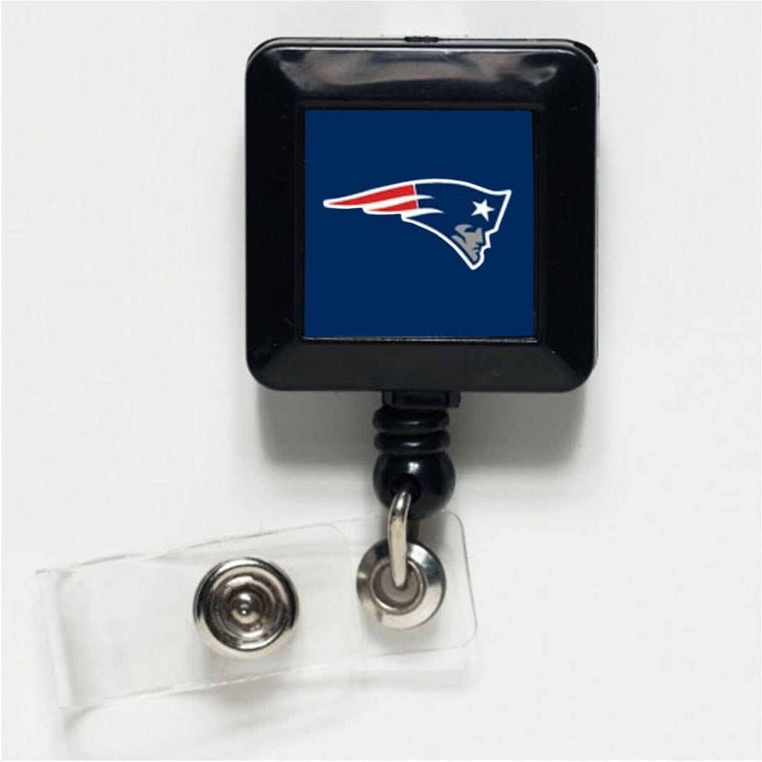 New England Patriots Reel Retractable ID Badge Holder heartlandflags