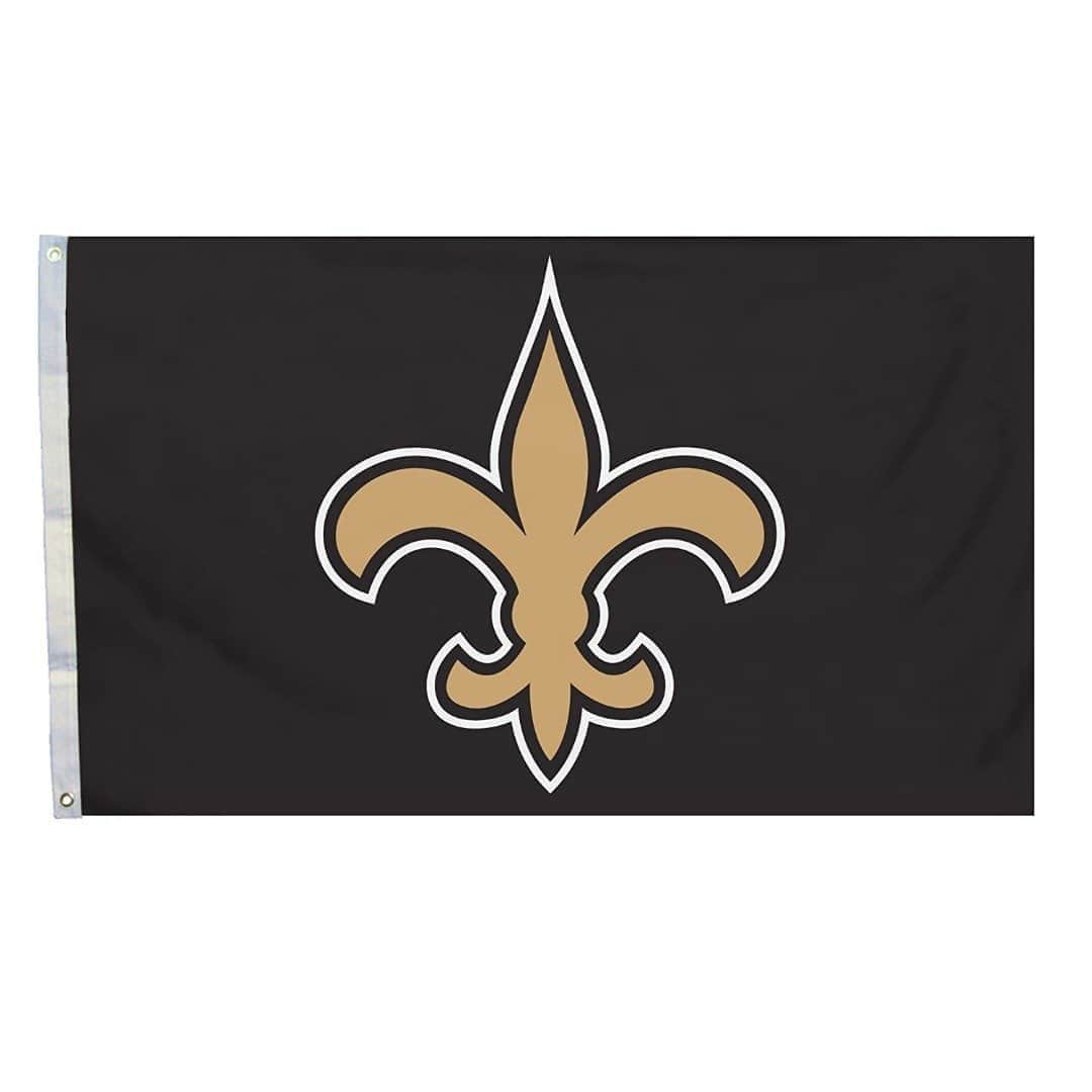 New Orleans Saints Flag 3x5 Black heartlandflags