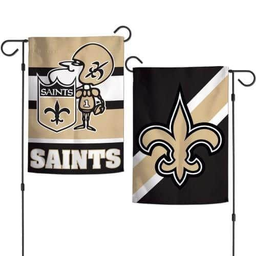 New Orleans Saints Garden Flag 2 Sided Sir Saint Logo heartlandflags