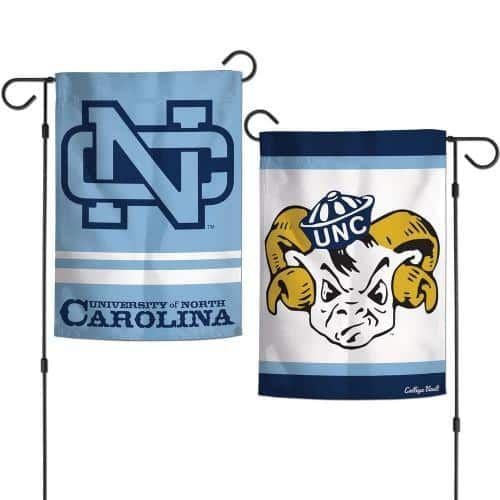 North Carolina Garden Flag 2 Sided Tar Heels Vintage Classic Logo heartlandflags