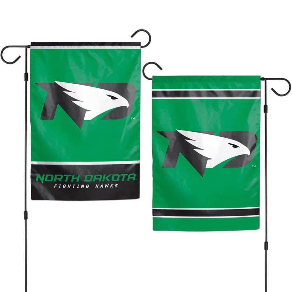 North Dakota Fighting Hawks 2 Sided Garden Flag heartlandflags