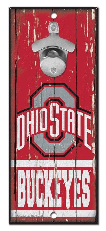 Buckeyes Sign Ohio State Buckeyes Bottle Opener Wood Sign