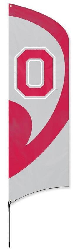 Ohio State Buckeyes Tall Team Feather Flag With Flagpole heartlandflags