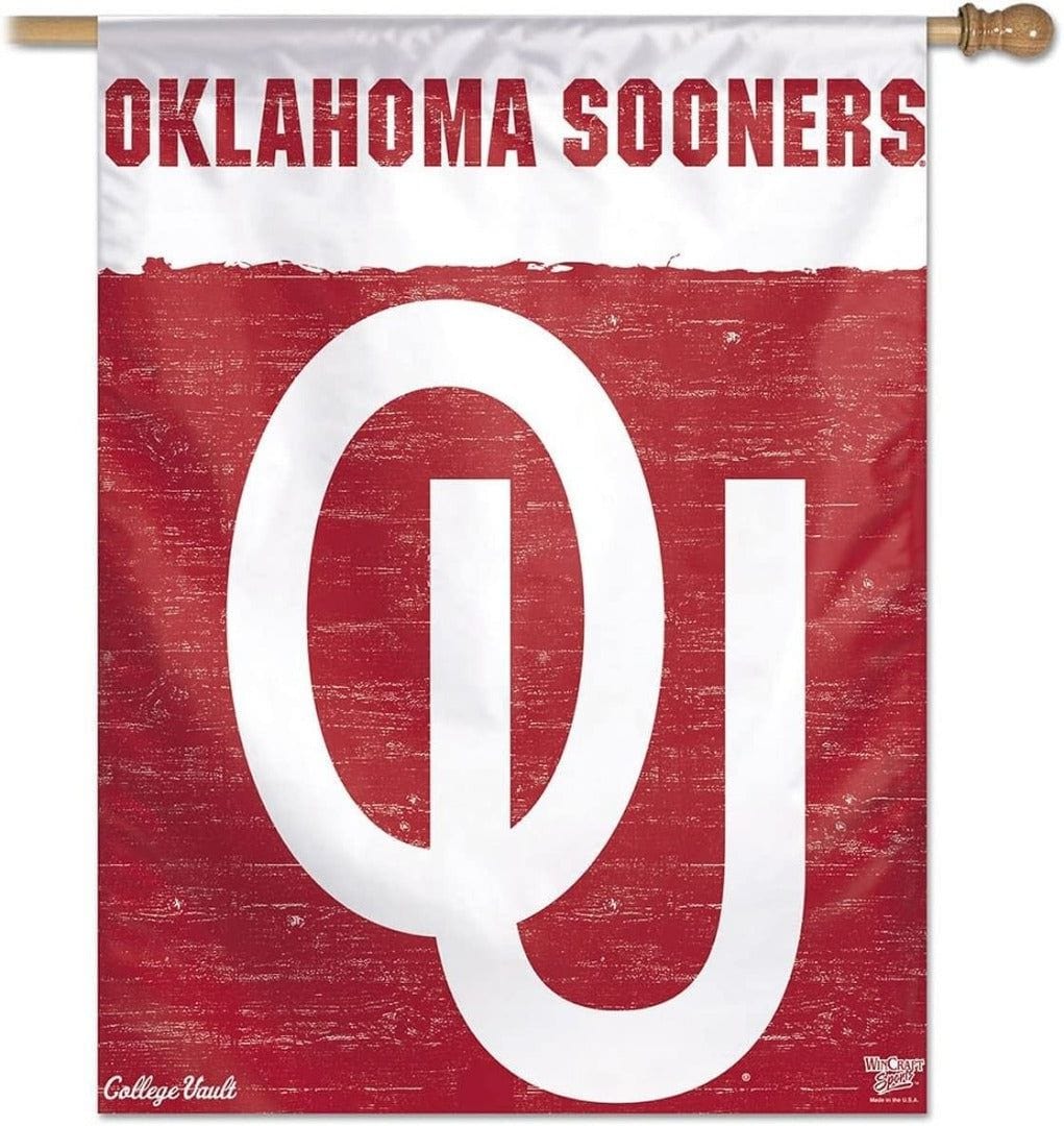 Oklahoma Sooners Flag Throwback OU Logo House Banner heartlandflags